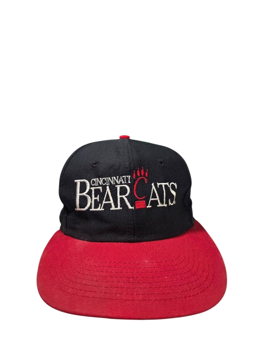 Vintage Cincinnati Bearcats Two‑Tone Snapback Hat – Black & Red